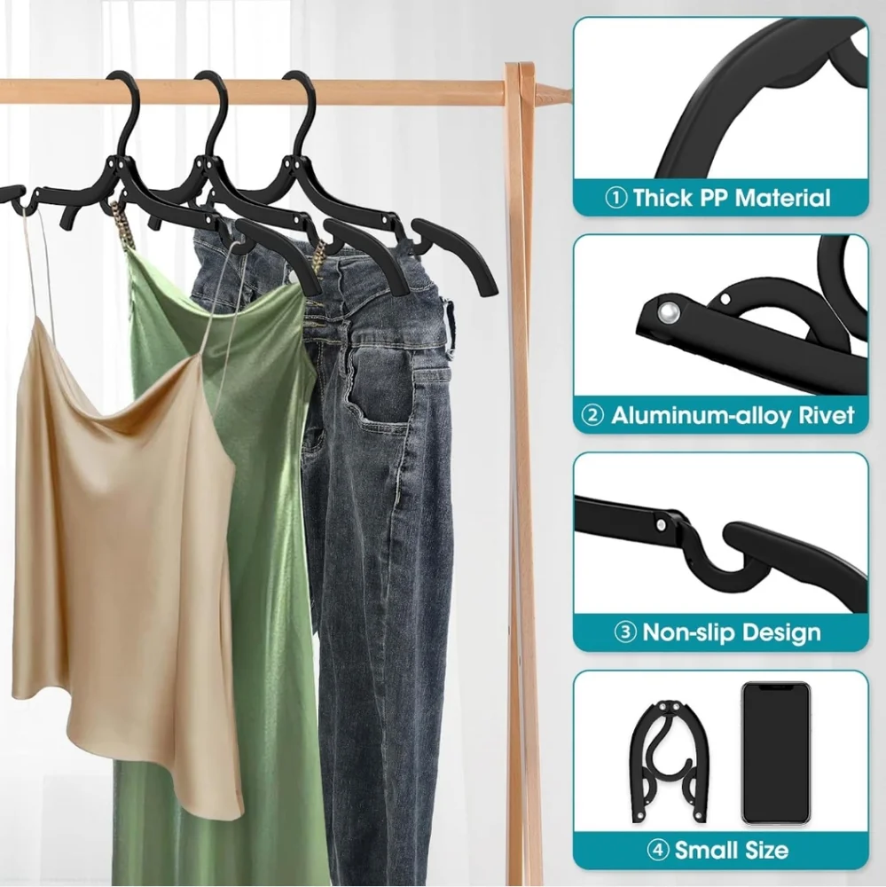 NIB 39 PCs travel hangers in black color
